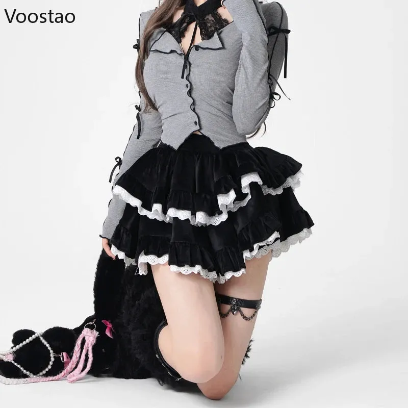 Lolita Style Velvet Mini Skirt