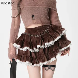 Lolita Style Velvet Mini Skirt