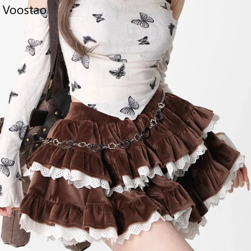 Lolita Style Velvet Mini Skirt