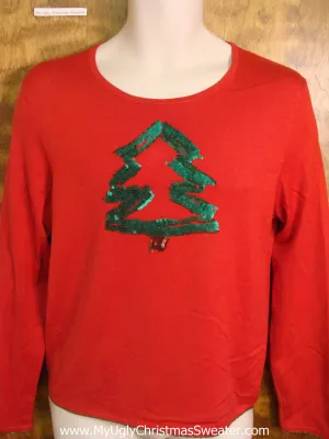 Lone Christmas Tree Cheap Tacky Xmas Sweater