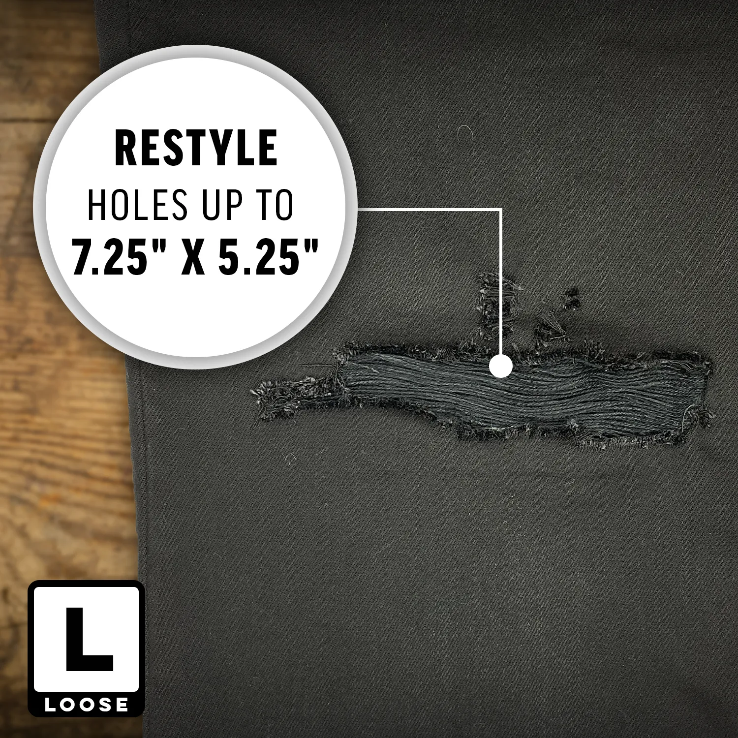 Loose Thread Large 8x6 Tatter Patch & Repair Kit