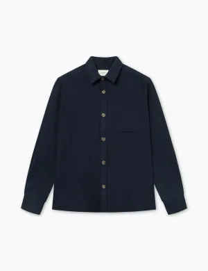 Map Flannel Shirt | Navy