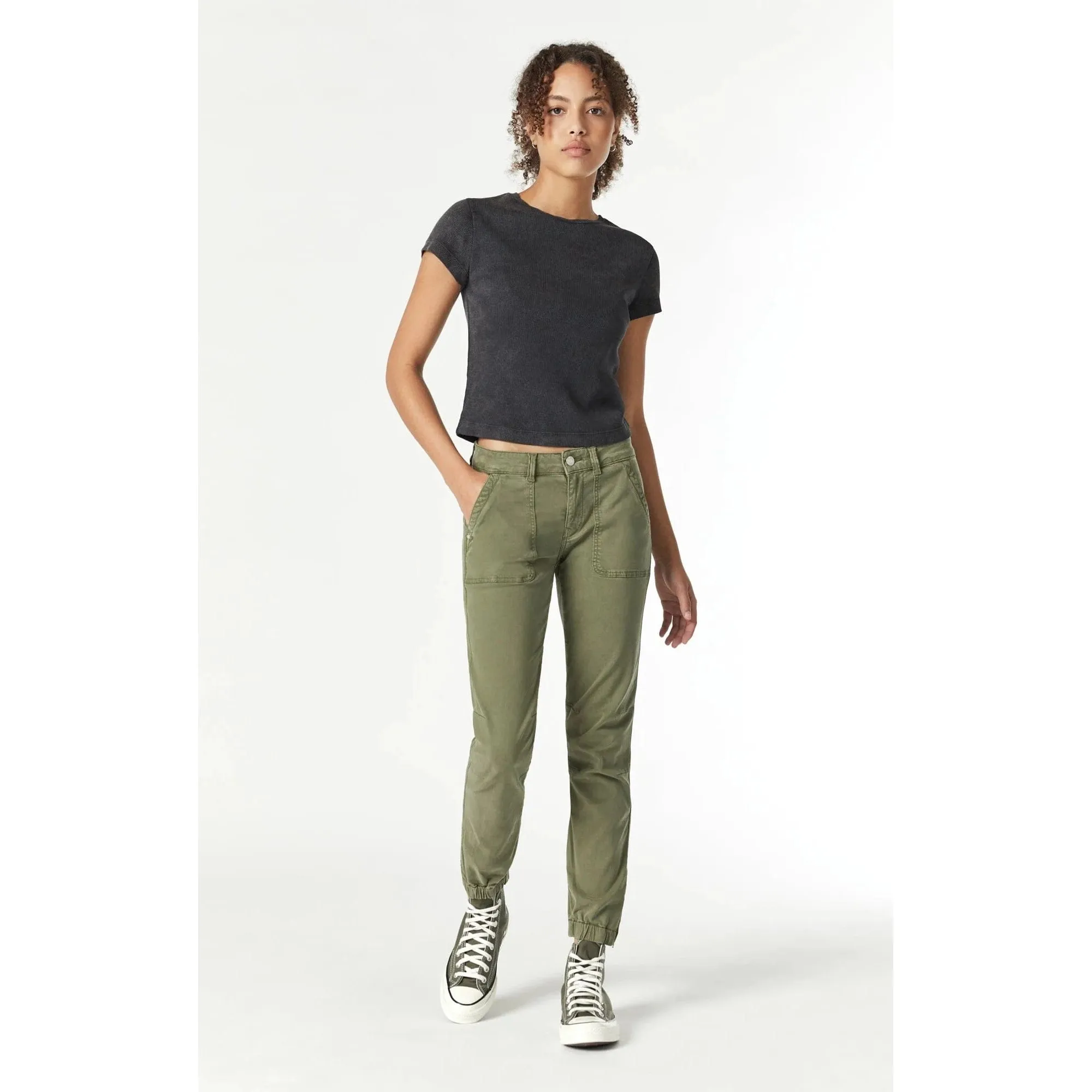 Mavi Women's Ivy Mid Rise Slim Cargo Pants