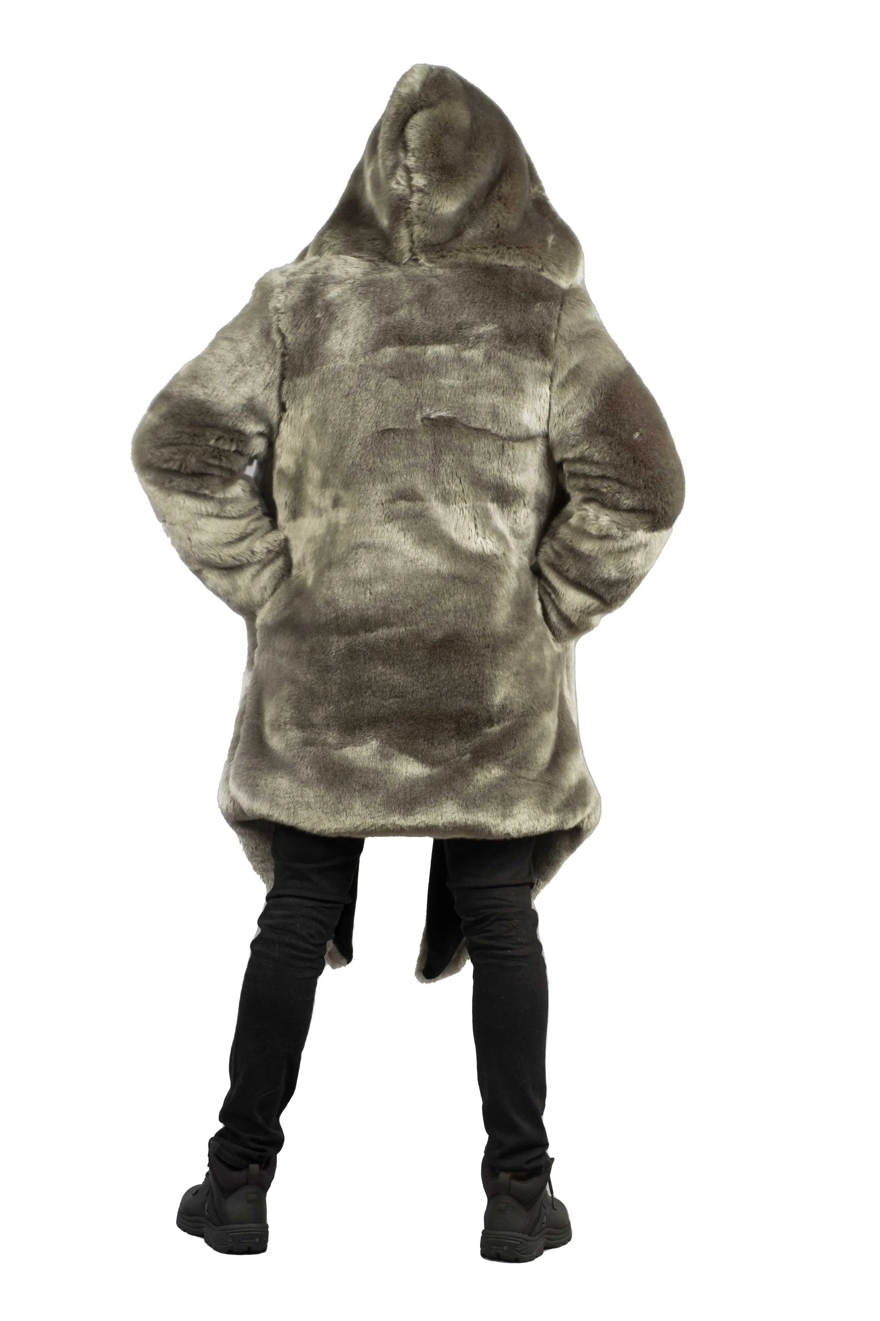 Men's Desert Warrior Coat in "Sage" Chinchilla
