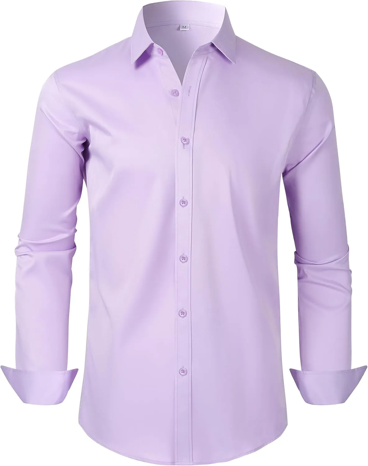 Mens Dress Shirts Long Sleeve Collared Shirt Wrinkle Resistant Formal Shirts Business Casual Button Down Shirt