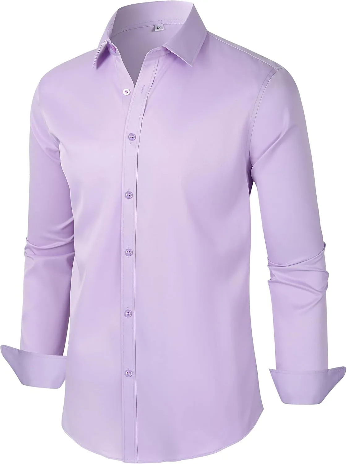 Mens Dress Shirts Long Sleeve Collared Shirt Wrinkle Resistant Formal Shirts Business Casual Button Down Shirt