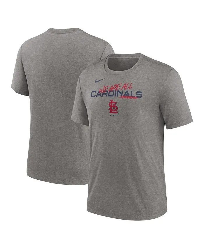 Men's Heather Charcoal St. T-shirt Louis Cardinals We Are All Tri-Blend Nike, black