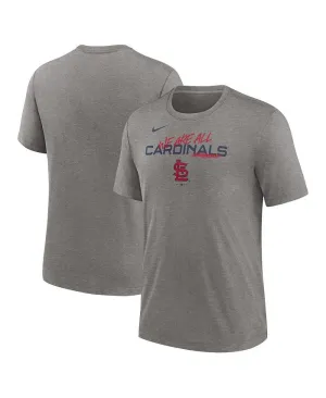 Men's Heather Charcoal St. T-shirt Louis Cardinals We Are All Tri-Blend Nike, black