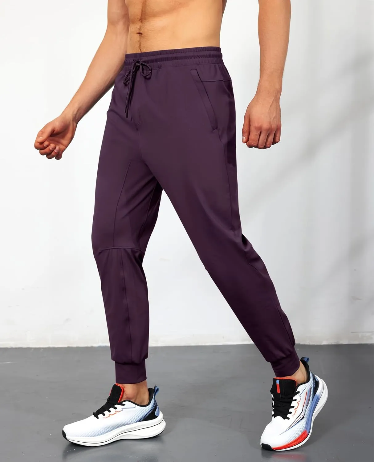 Mens Sweatpants Athletic Pants Workout Track Pants Traning Pants with Zipper Pockets Joggers for Men Gym, Running