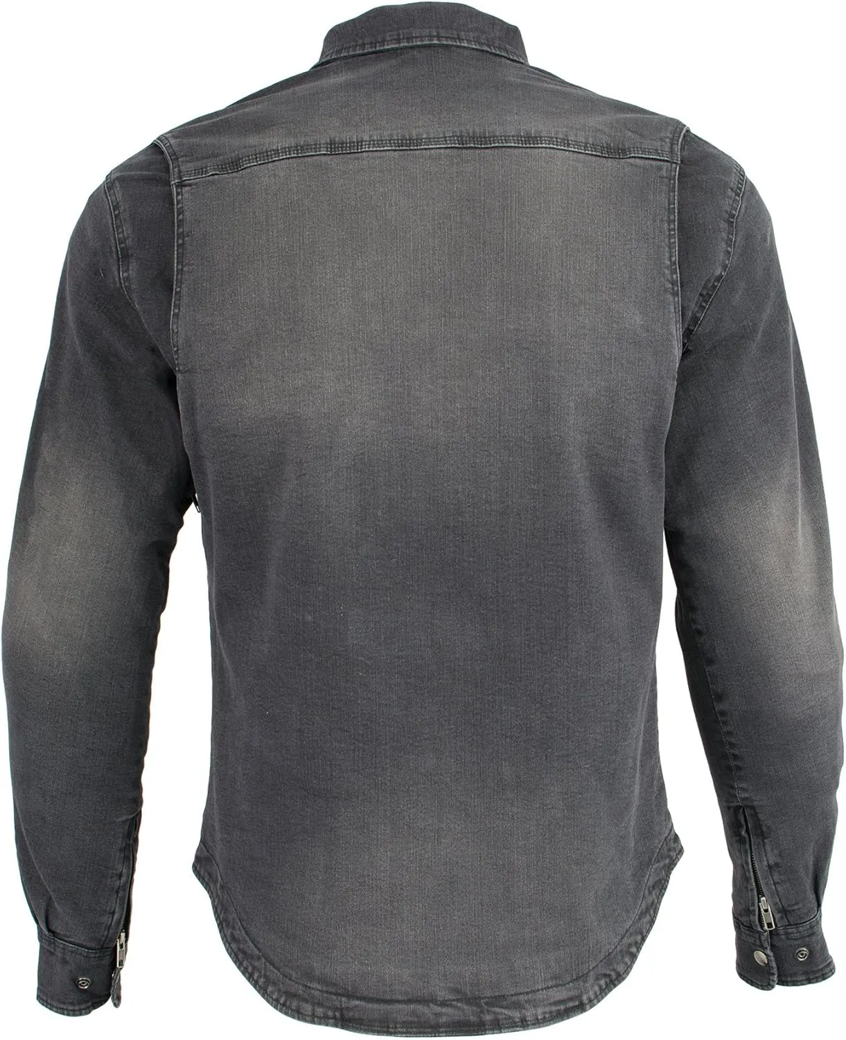 Milwaukee Leather Men's Long Sleeve Flannel Biker Shirts w/CE Armor - Reinforced w/Aramid Fibers