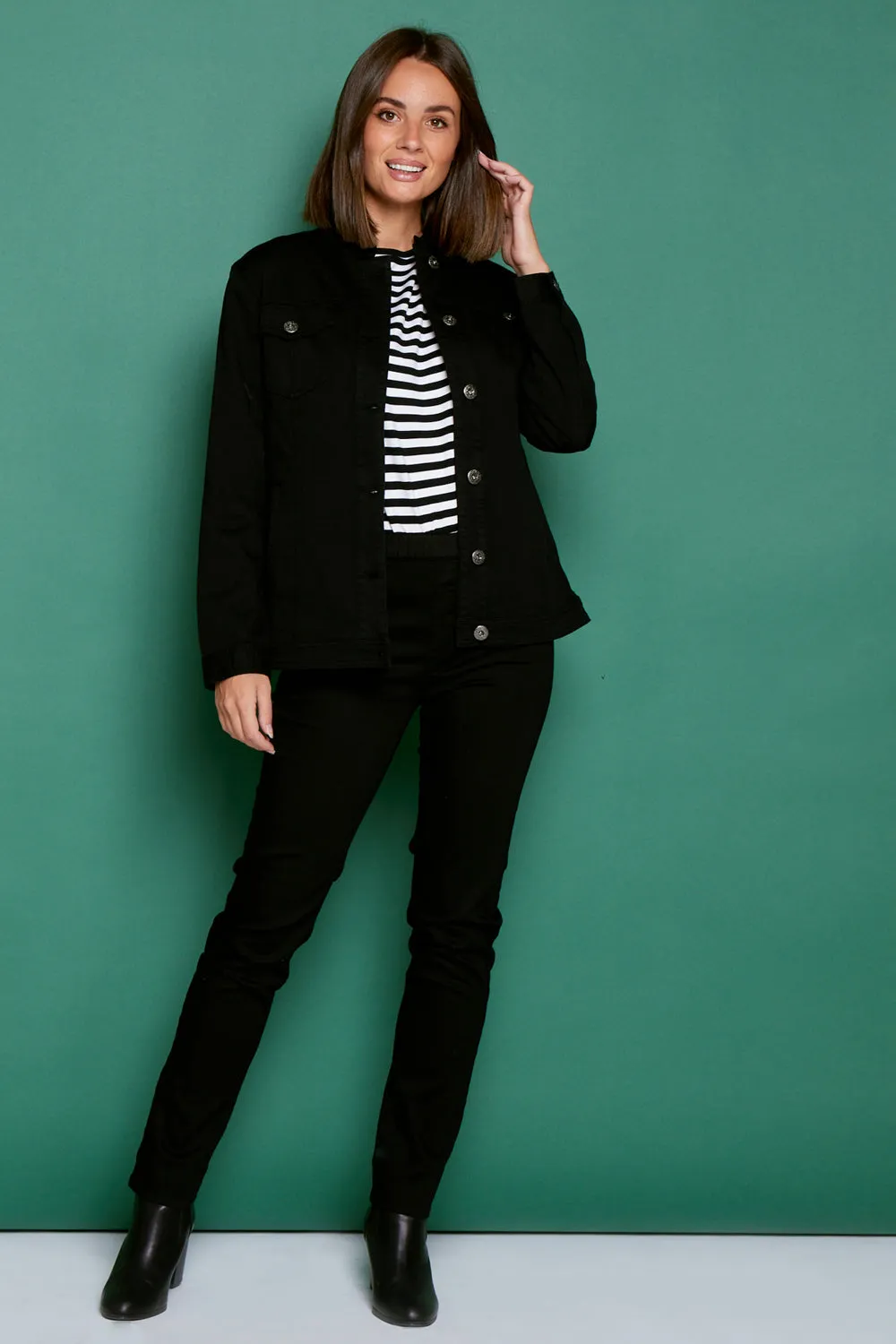 MJ Stretch Denim Jacket - Black