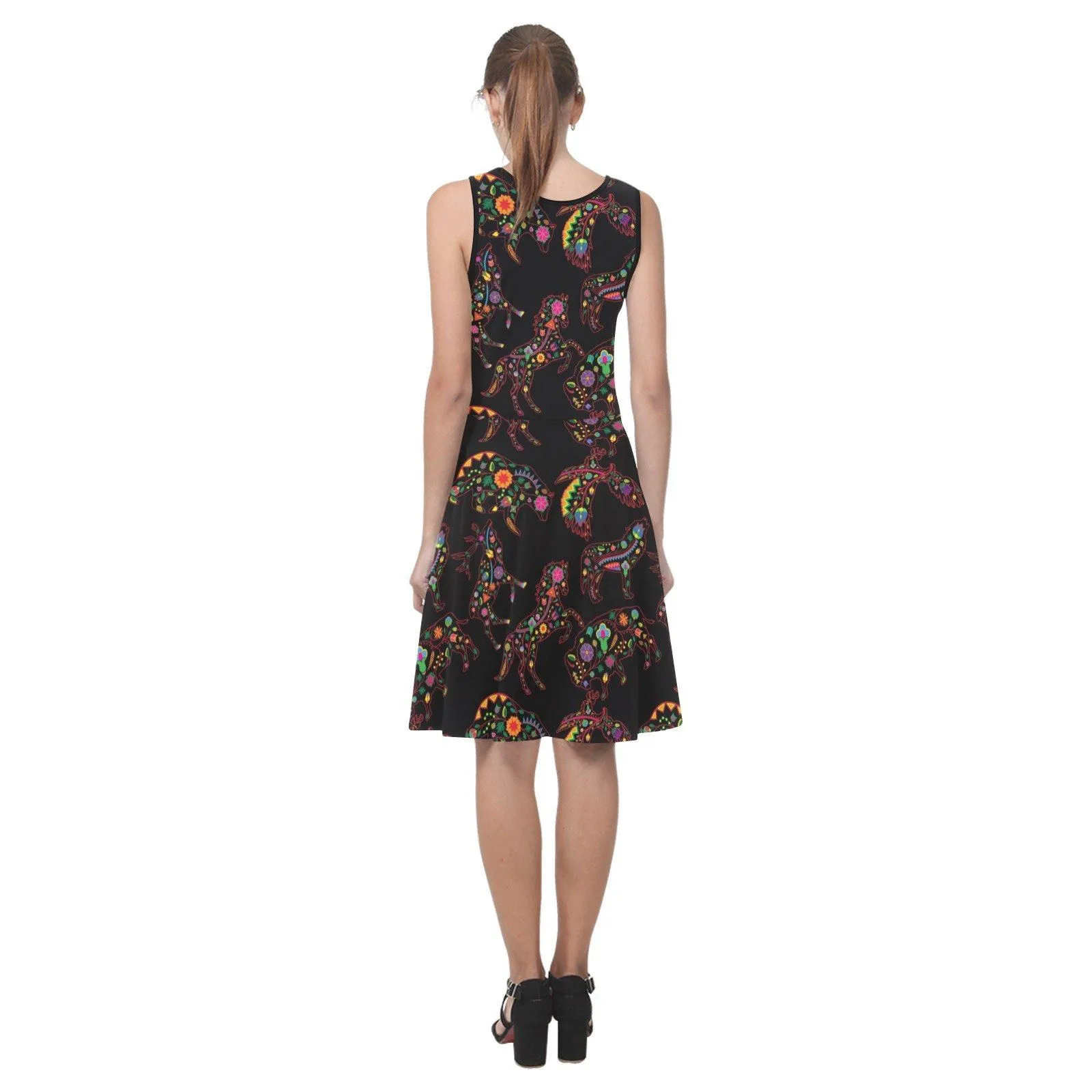 Neon Floral Animals Atalanta Sundress
