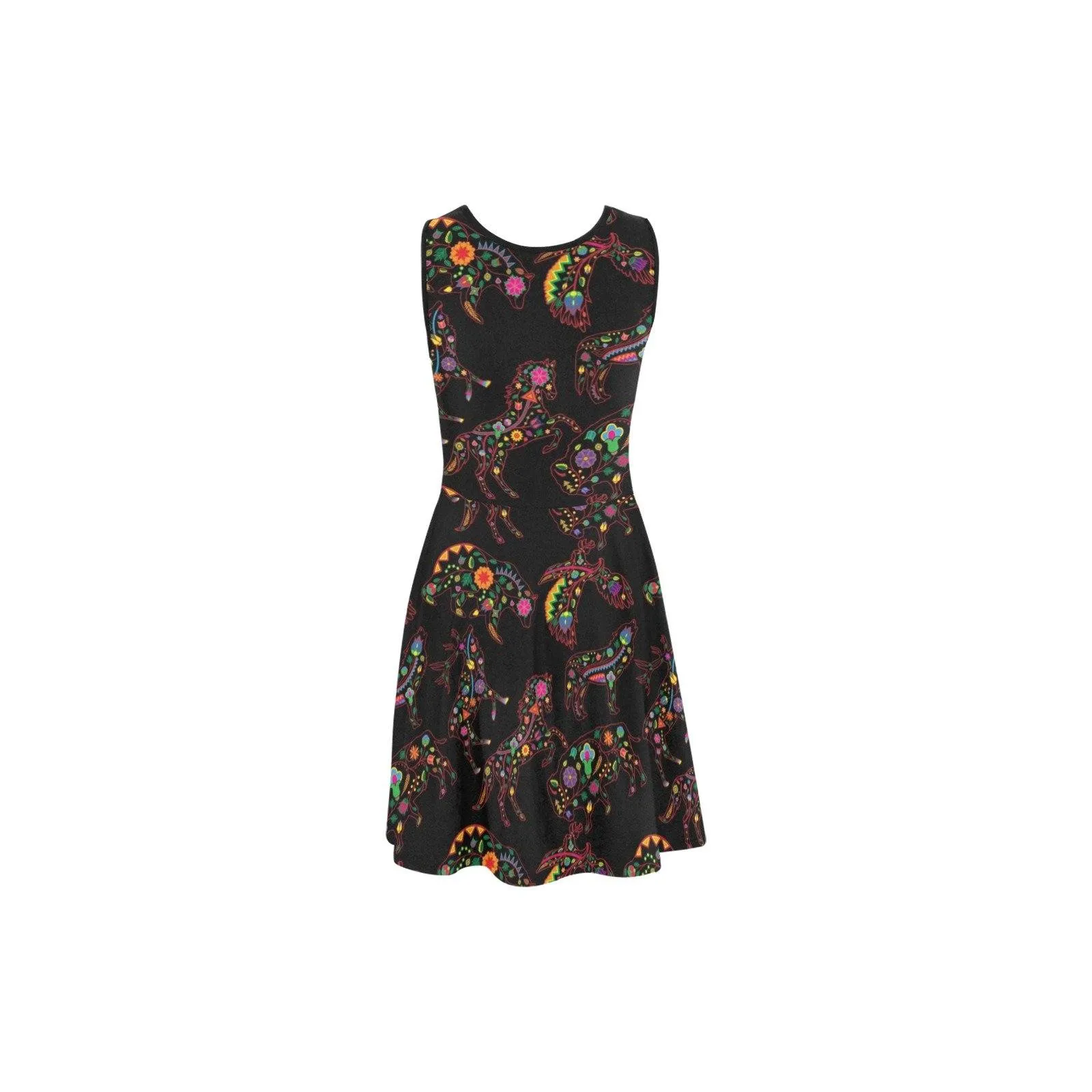 Neon Floral Animals Atalanta Sundress