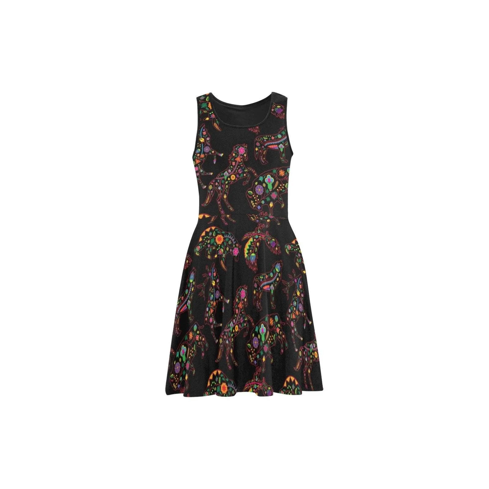 Neon Floral Animals Atalanta Sundress