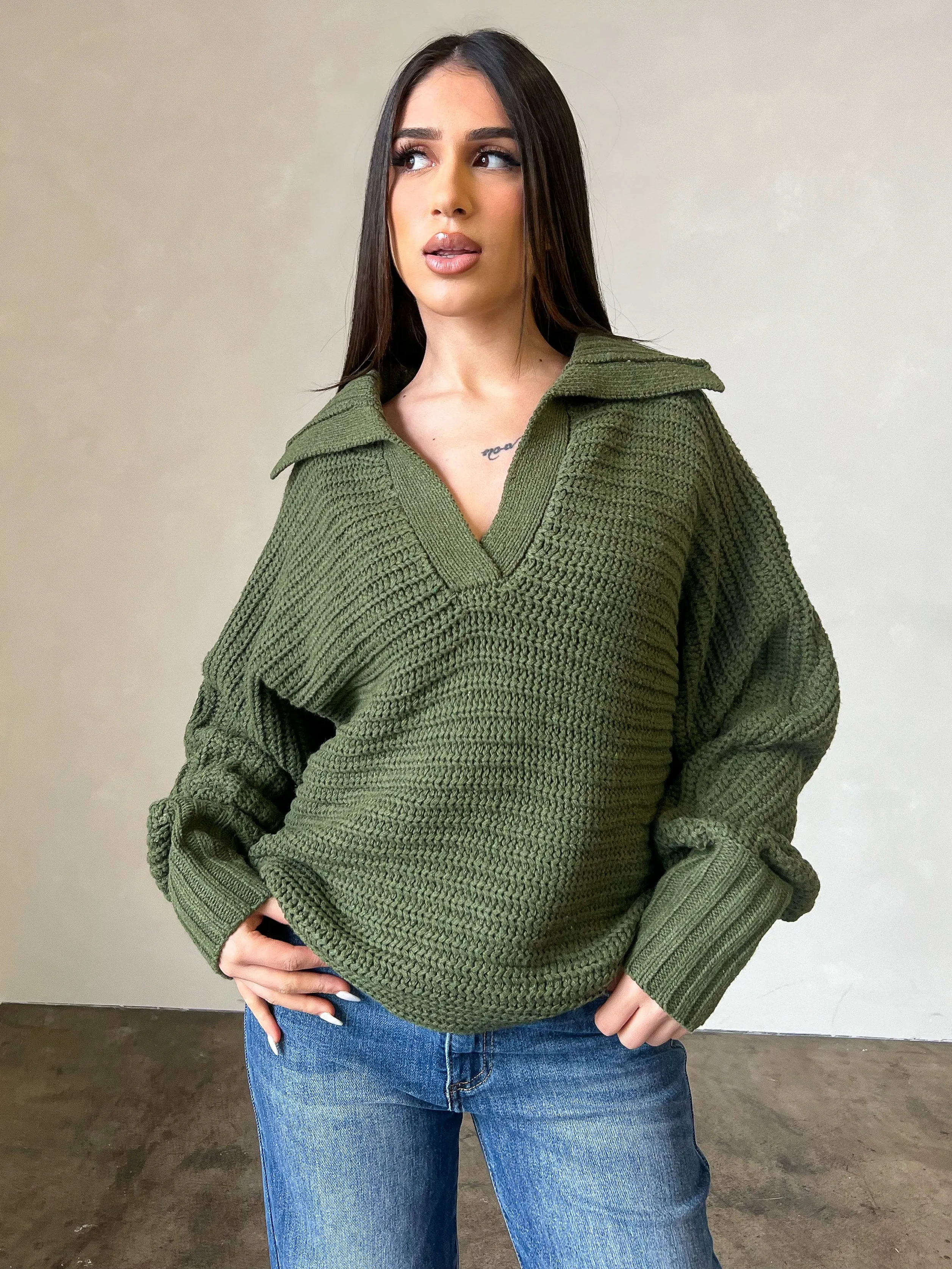Olivia Sweater (Olive)