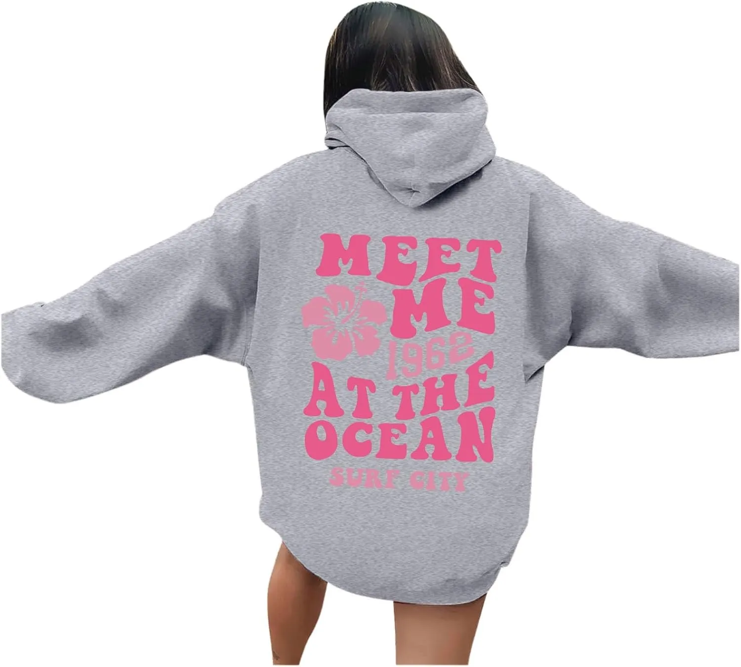 PTOLOCIF Womens Casual Hoodies Long Sleeve Lightweight Pullover Tops 2024 Fall Outfits Loose Oversized Sweatshirt with Pocket
