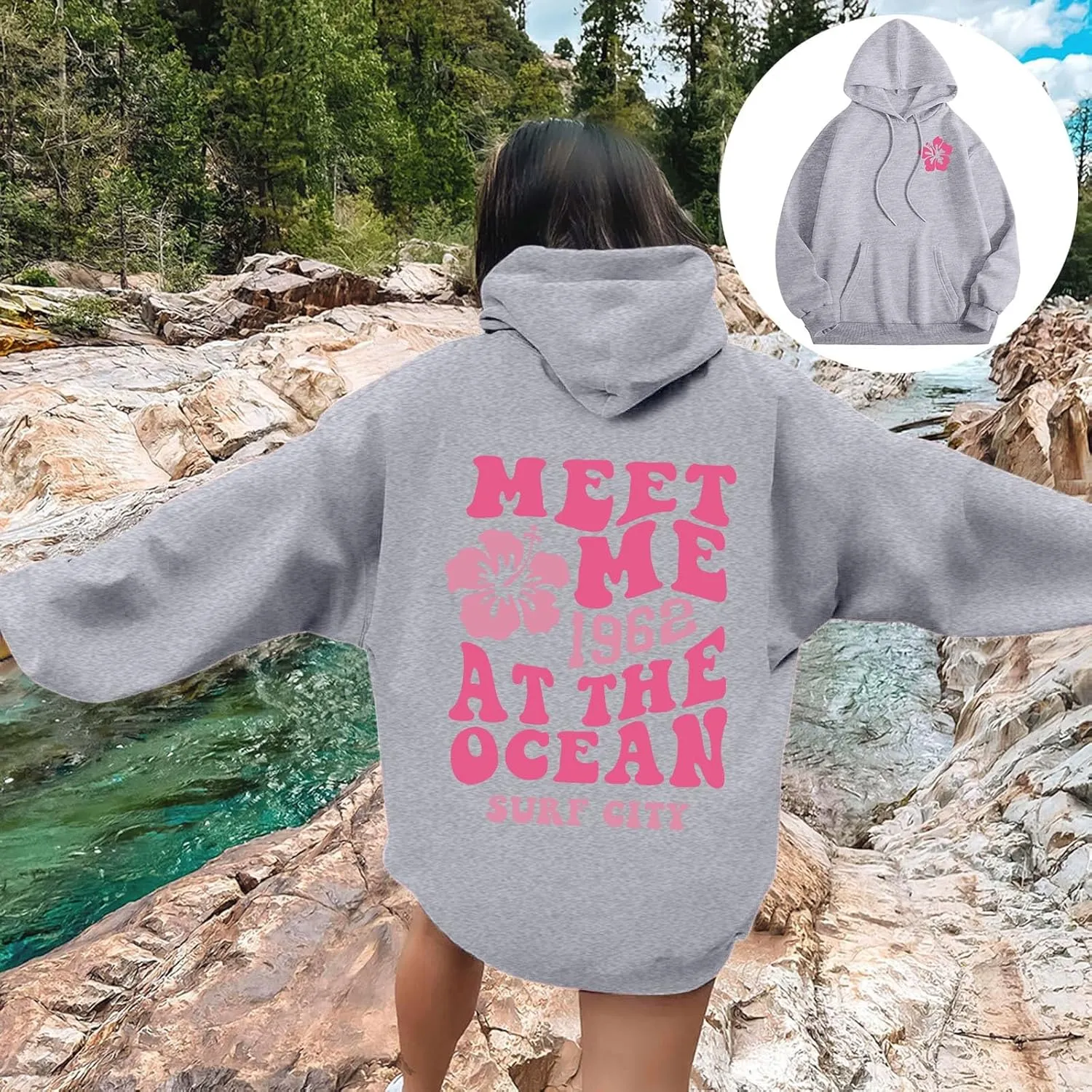 PTOLOCIF Womens Casual Hoodies Long Sleeve Lightweight Pullover Tops 2024 Fall Outfits Loose Oversized Sweatshirt with Pocket