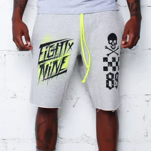 Race Team Grey French Terry Shorts Volt