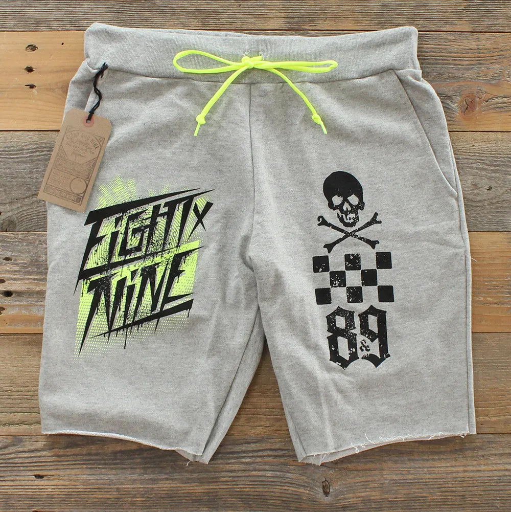 Race Team Grey French Terry Shorts Volt