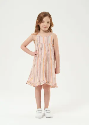 Saskia Strappy Lurex Rainbow Dress