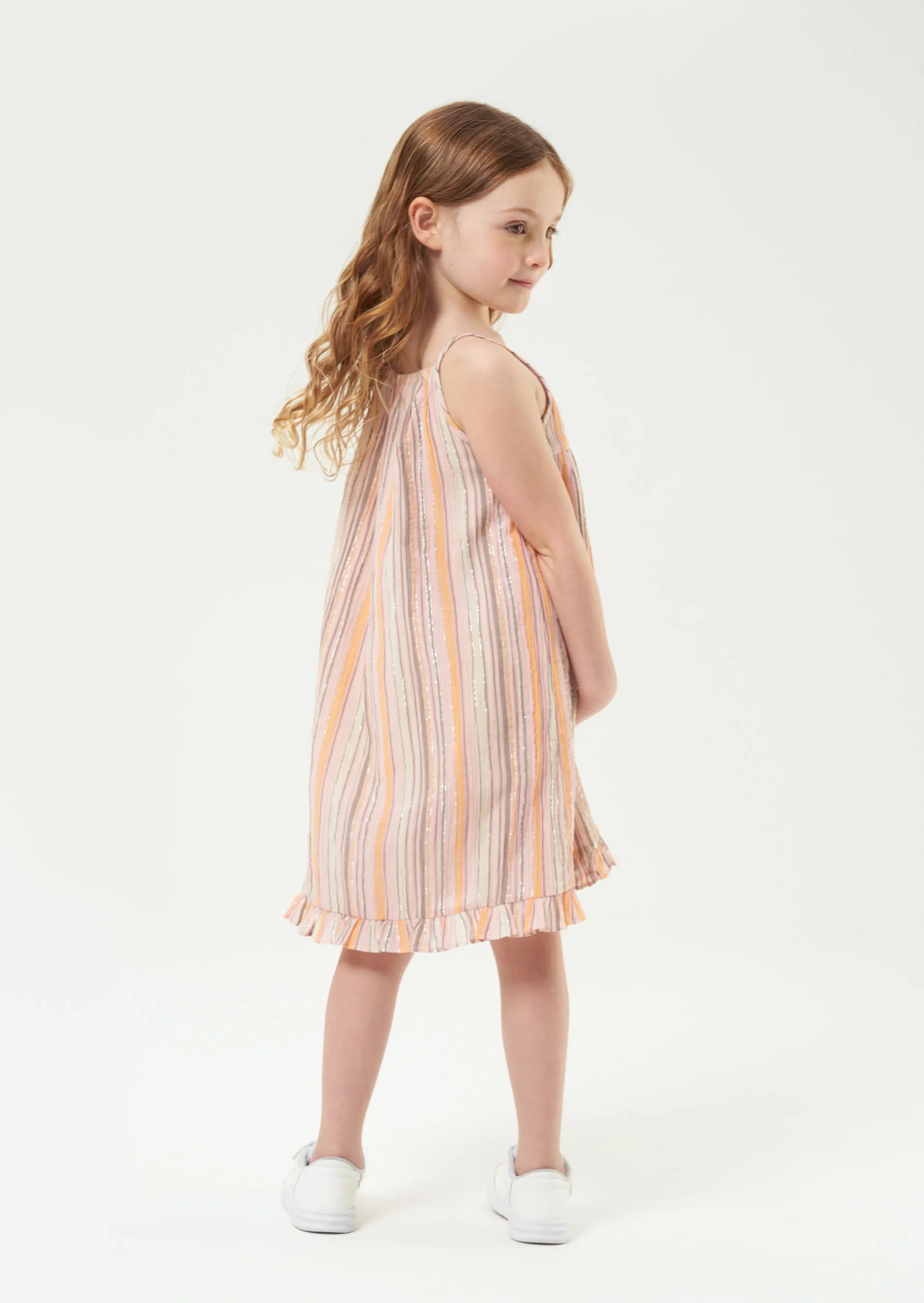 Saskia Strappy Lurex Rainbow Dress