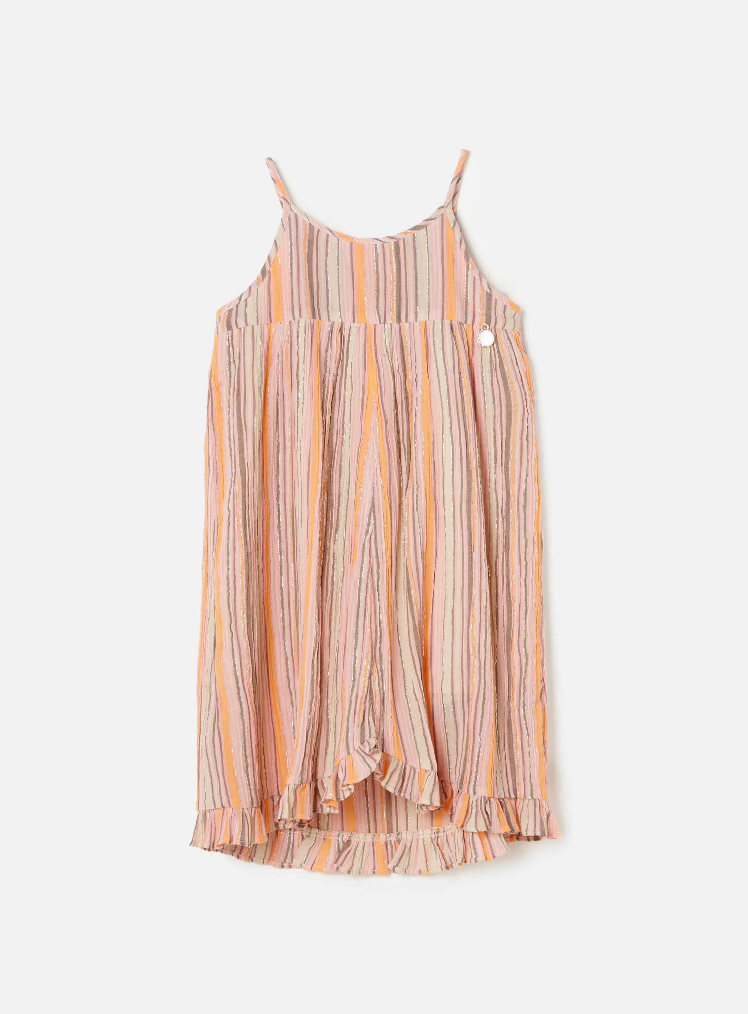 Saskia Strappy Lurex Rainbow Dress