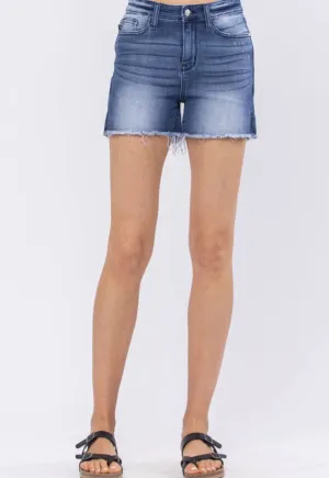 Side slit cut off shorts