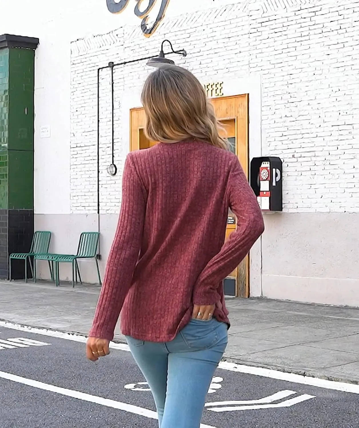 SimpleFun Women's Tunic Sweaters Lightweight Fall Casual Long Sleeve Crewneck Pullover Tops