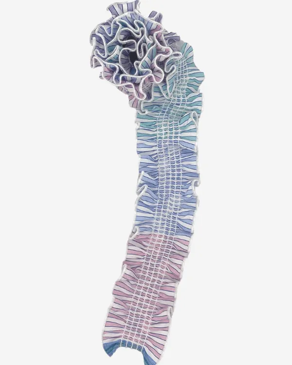 Smocked Shirred Fabric and Straps | Pastel Rainbow Stripe