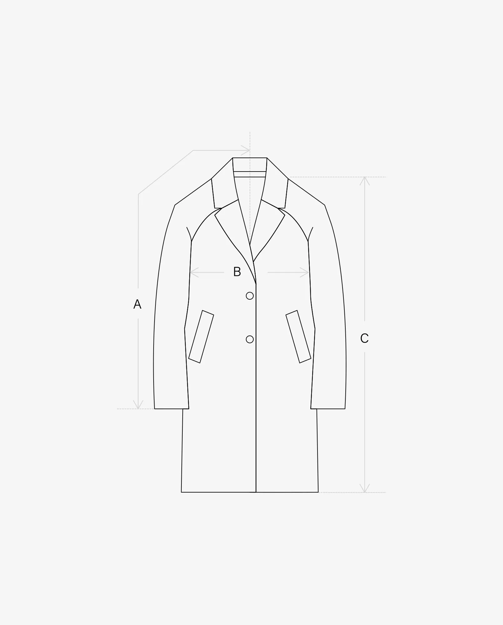 Stand Collar Fly Front Wool Long Coat