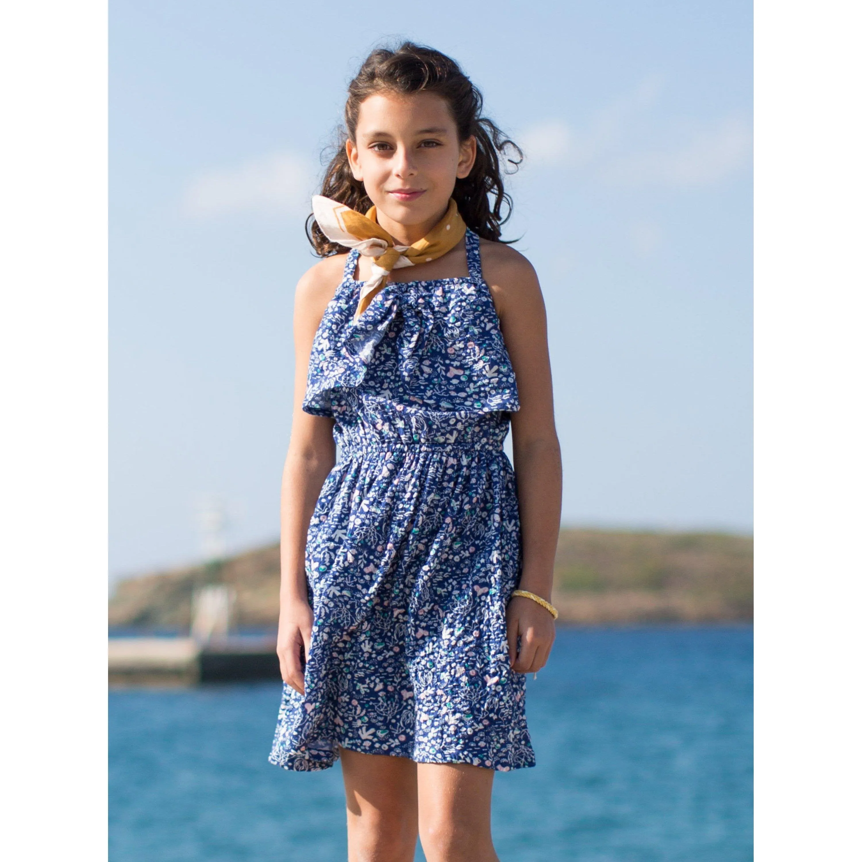Sunken Treasure Navy Flutter Bow Dress