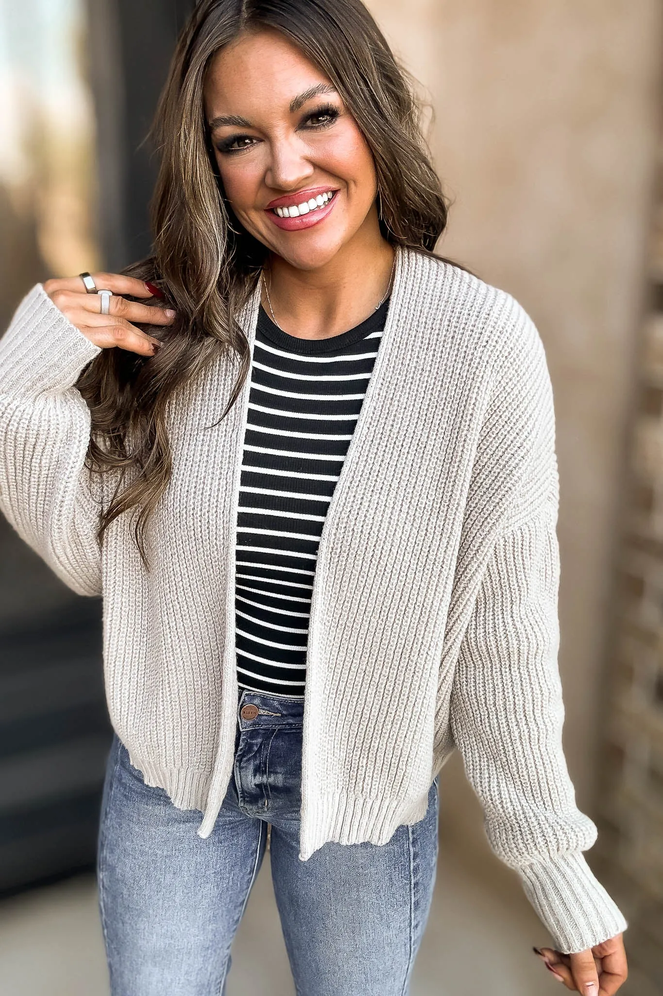 Sweater Ash Mocha Cardigan