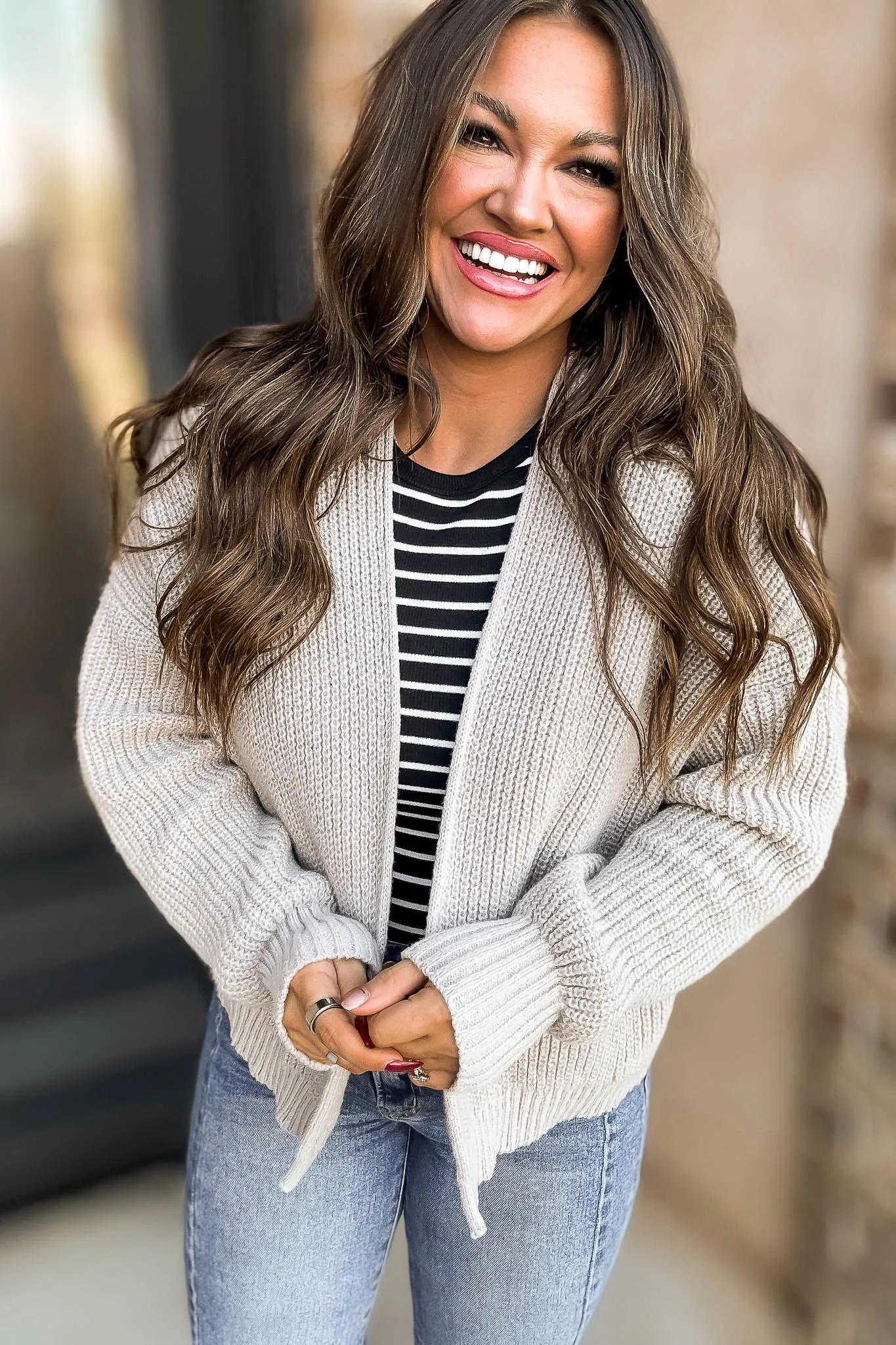 Sweater Ash Mocha Cardigan