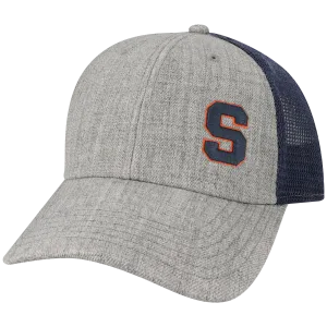 Syracuse Orange Heather Grey/Navy Lo-Pro Snapback Adjustable Trucker Hat