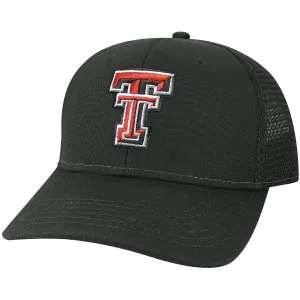 Texas Tech Red Raiders Black Mid-Pro Snapback Adjustable Trucker Hat
