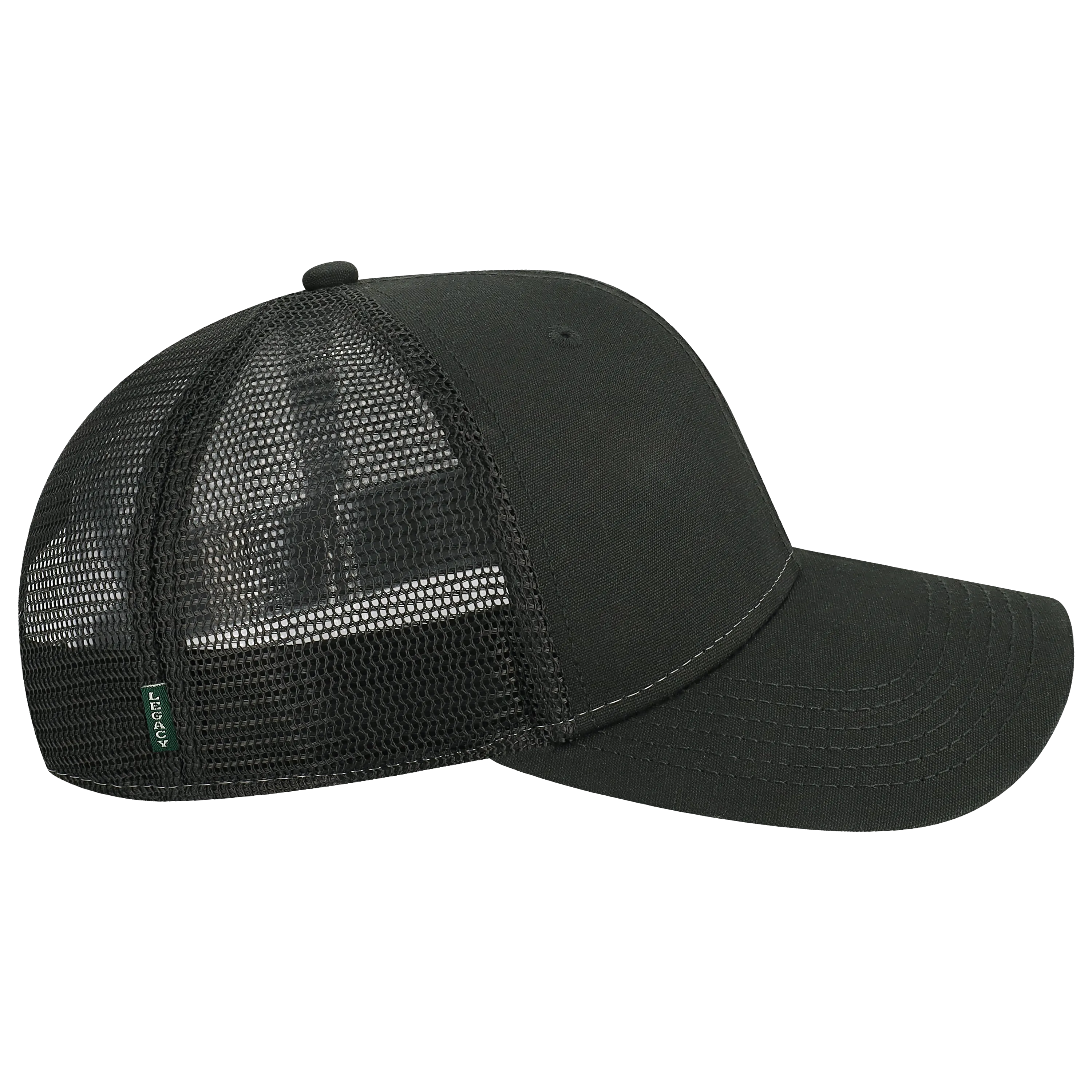 Texas Tech Red Raiders Black Mid-Pro Snapback Adjustable Trucker Hat
