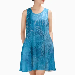 The San Francisco Bay Tropical Blue Sundress