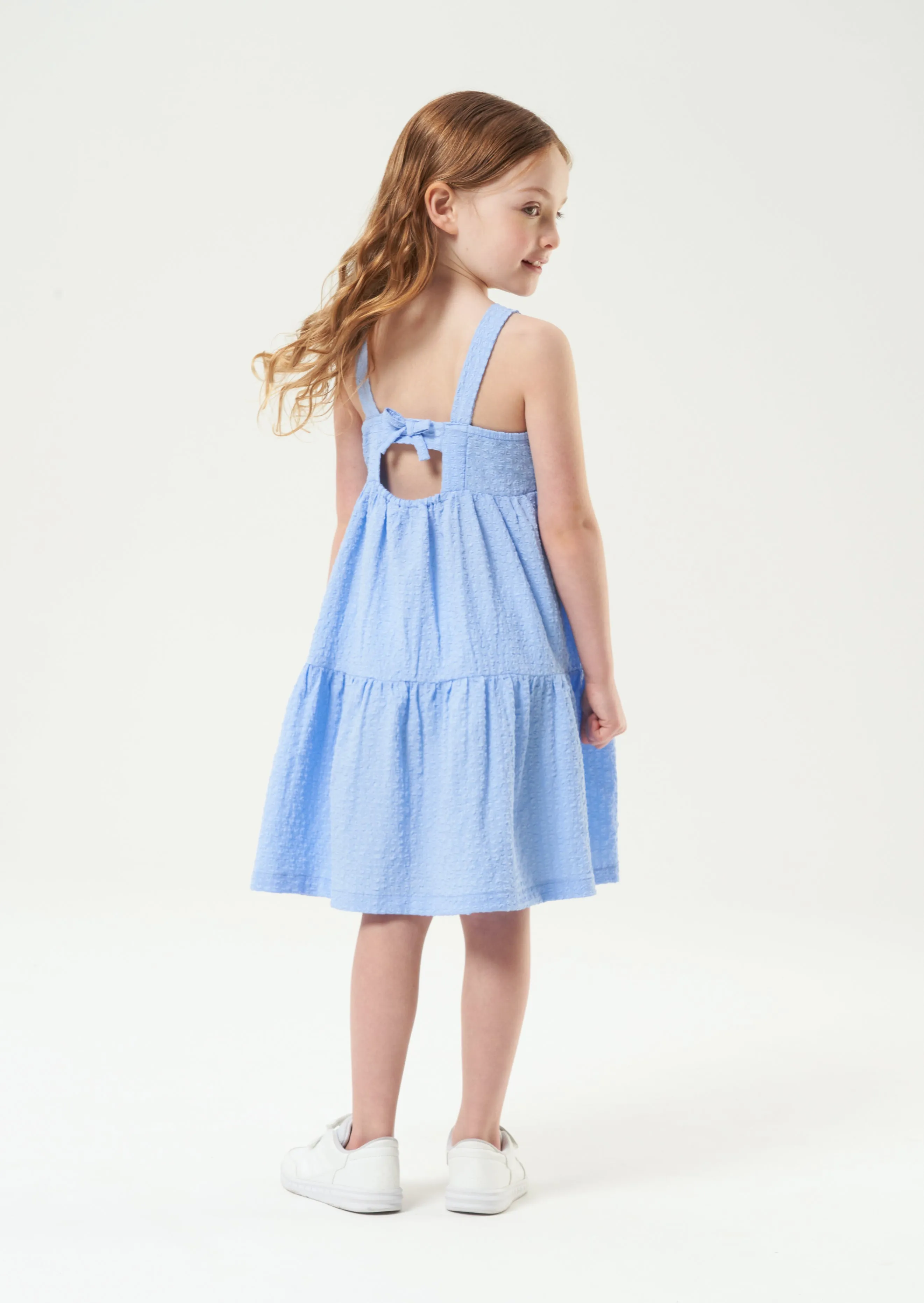 Tia Blue Crinkle Sundress