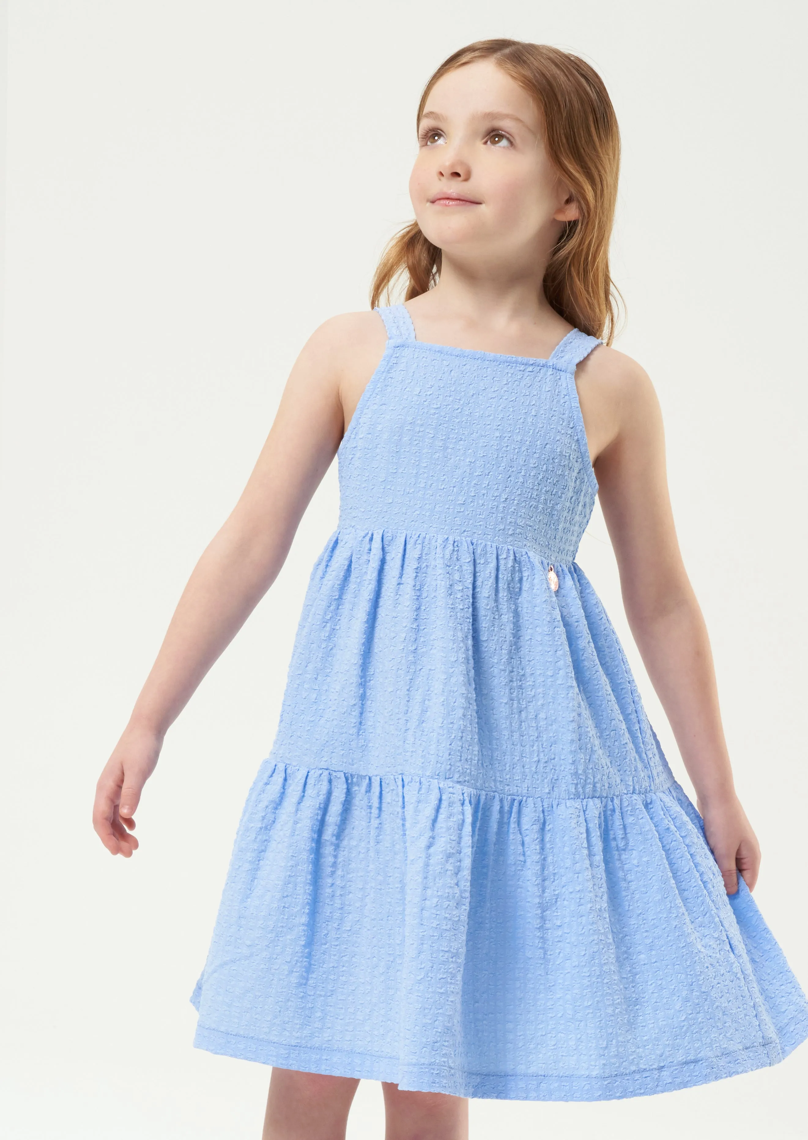 Tia Blue Crinkle Sundress