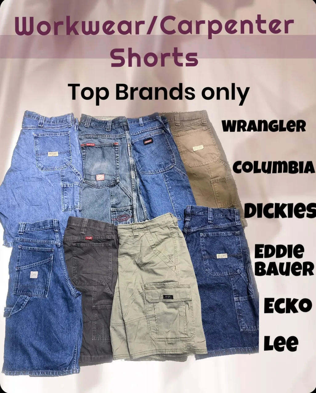 Top Brand Workwear Carpenter Shorts for men Dickies Ecko Lee Wrangler etc