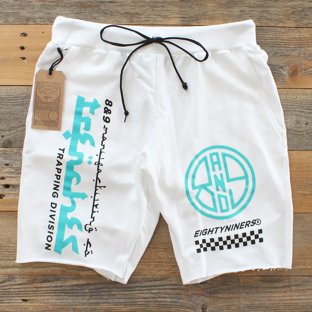 Trap Division French Terry Shorts White