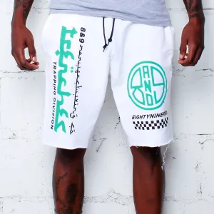 Trap Division French Terry Shorts White