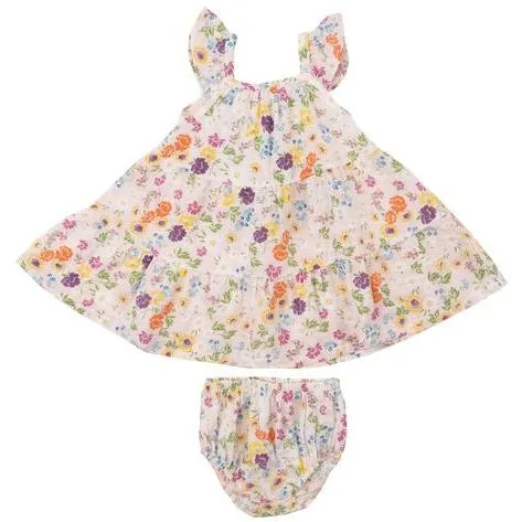 Twirly Sundress & Diaper Cover- Cheery Mix Floral