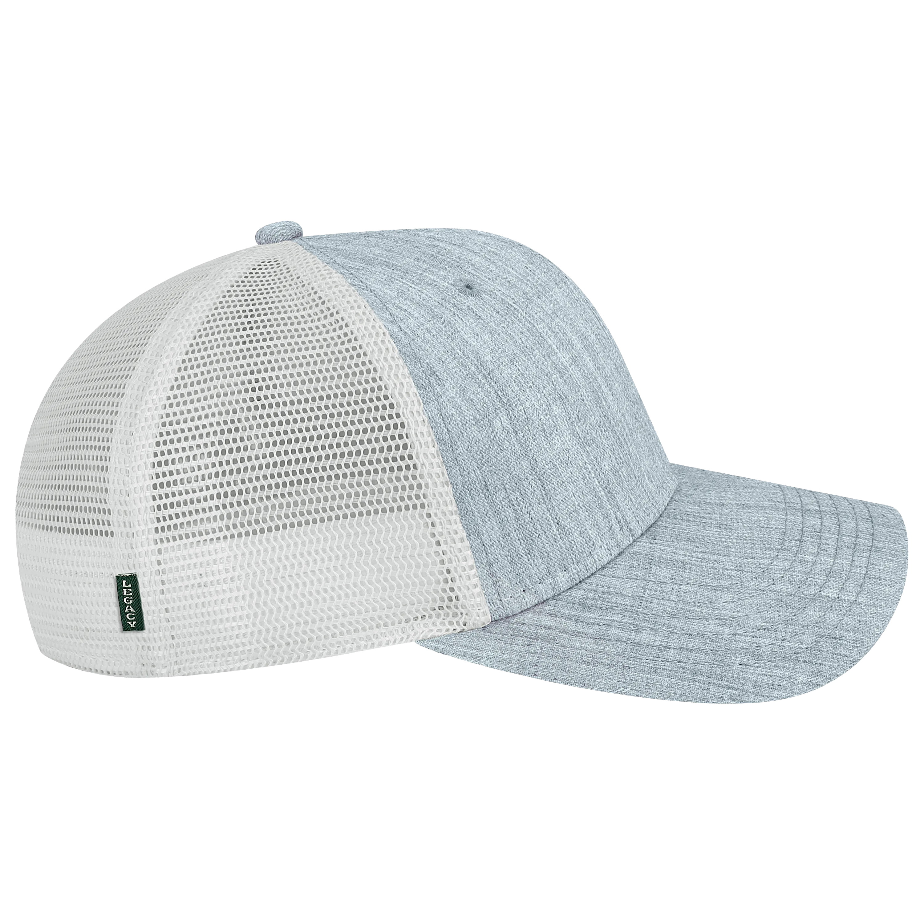 UVA Red, White, and Hoo Mid-Pro Snapback Hat - Melange Light Blue/White