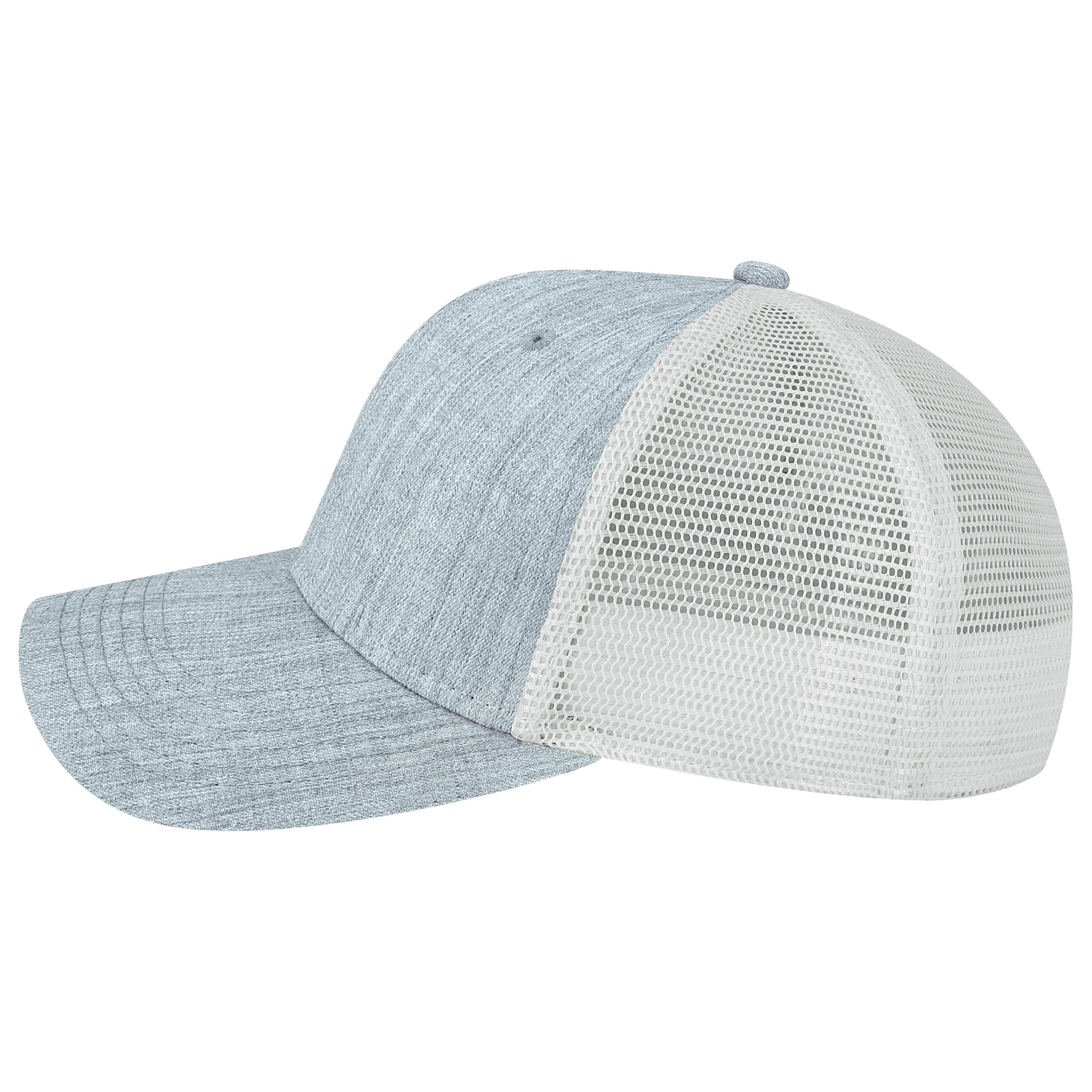 UVA Red, White, and Hoo Mid-Pro Snapback Hat - Melange Light Blue/White