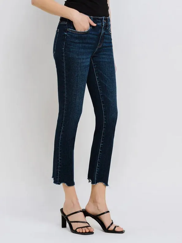 Vervet : Carlene Mid Rise Crop Slim Straight