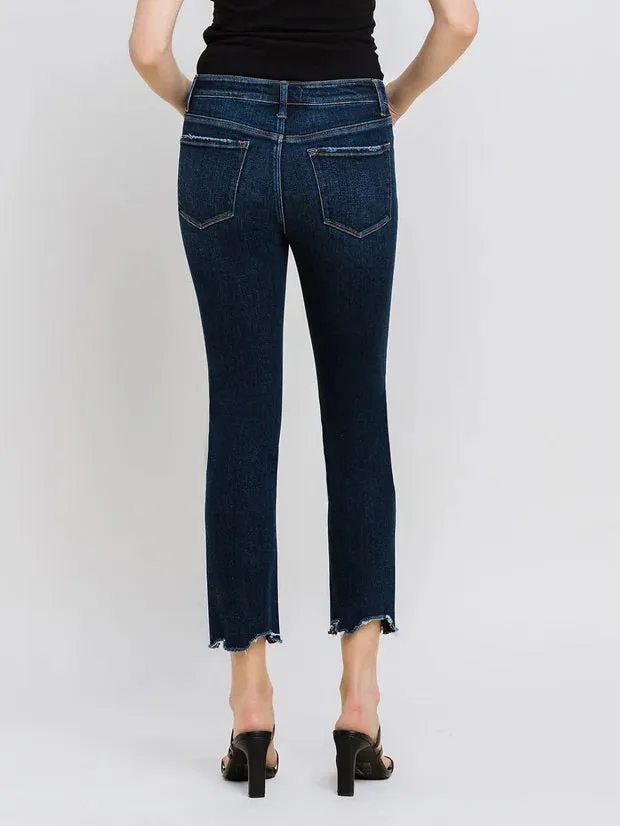 Vervet : Carlene Mid Rise Crop Slim Straight