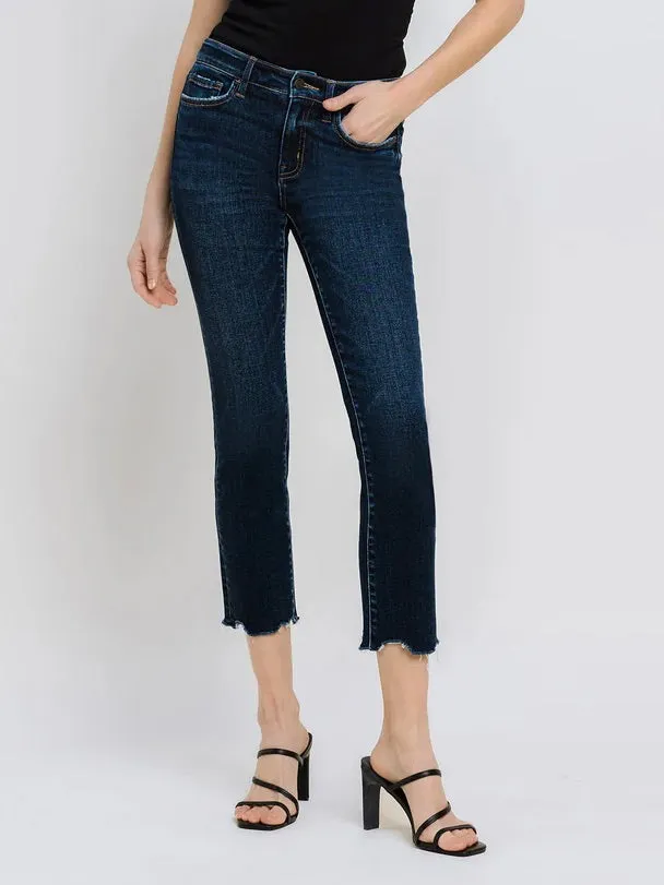 Vervet : Carlene Mid Rise Crop Slim Straight