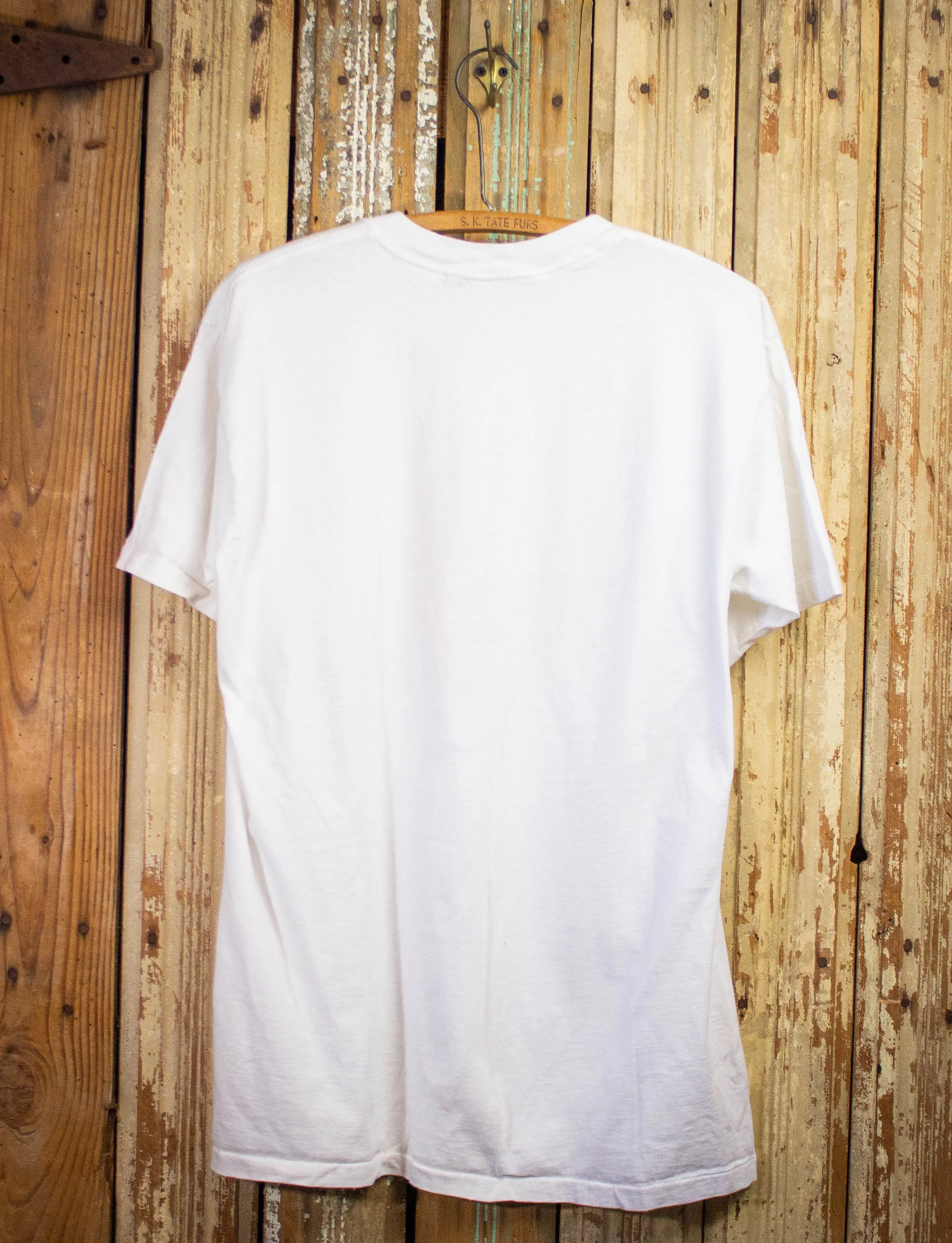 Vintage Dilemma Cat Graphic Art T Shirt 1989 White XL