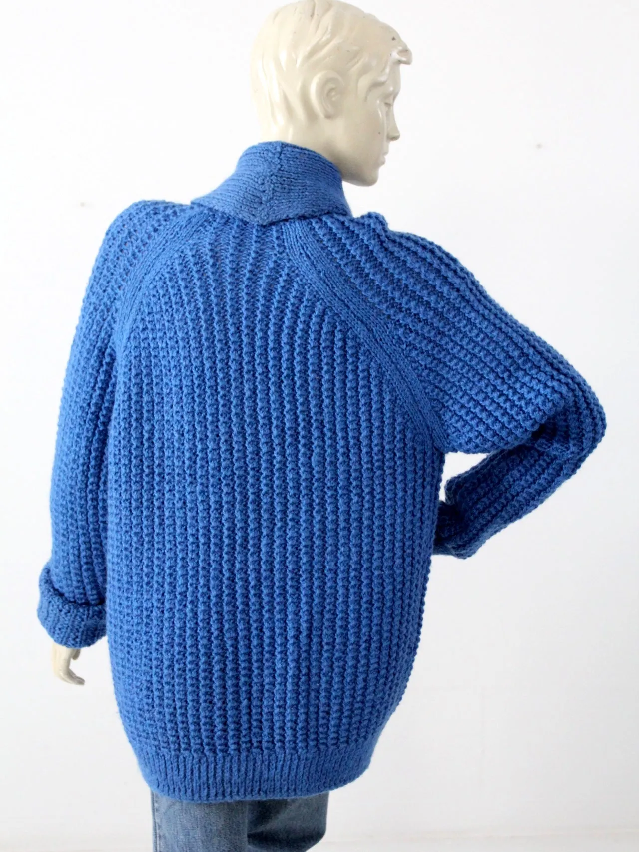 vintage hand-knit cardigan sweater